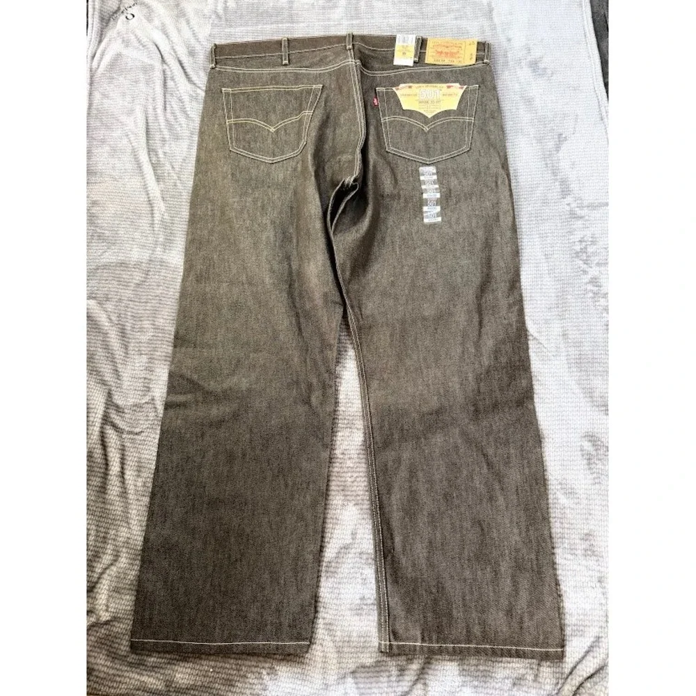 Levis 501 XX Original Fit Shrink-To-Fit Brown Denim Jeans Mens 44x30 NWT